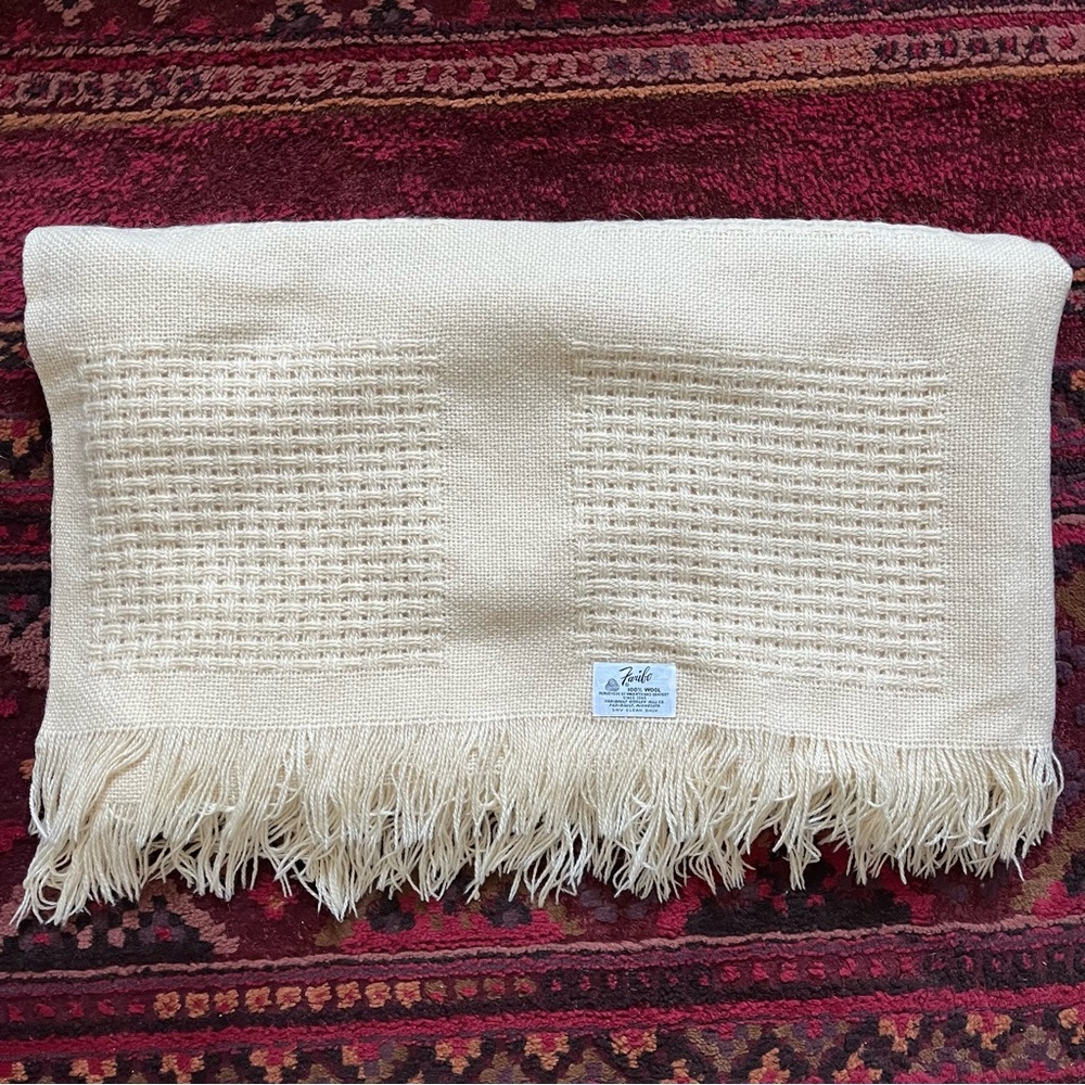 Vintage 100% Wool Throw Blanket from Faribo Faribault, Minnesota